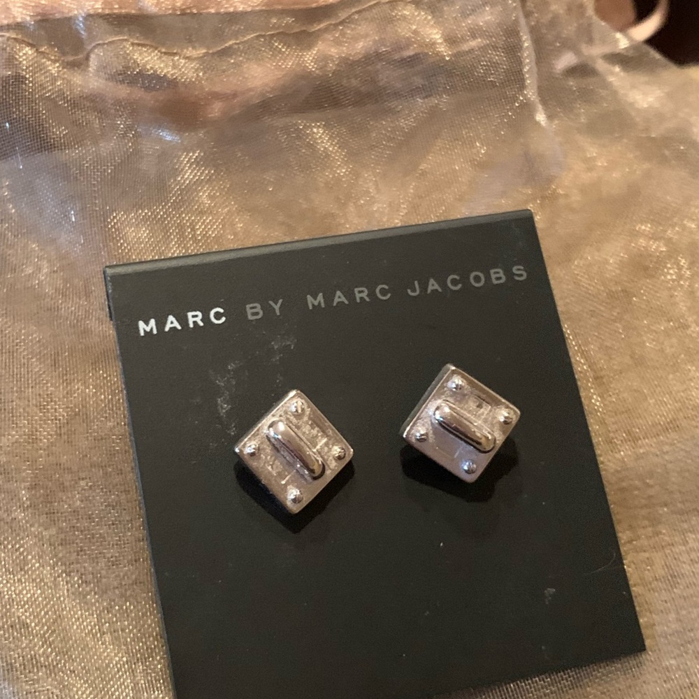 Marc by Marc Jacobs silver stud earrings - new
